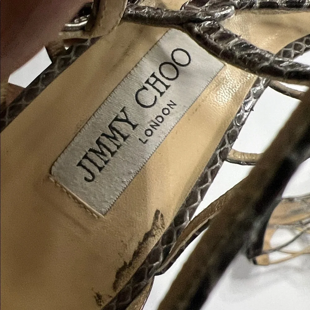 Women’s Jimmy Choo Black Snakeskin Heels size 39 - Picture 2 of 11